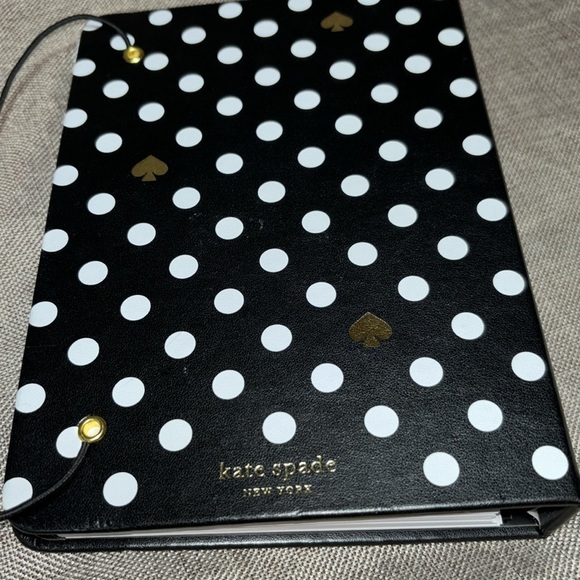 Kate Spade New York Address Book with A-Z Tabs, Black Leatherette Telephone Book - Picture 10 of 12